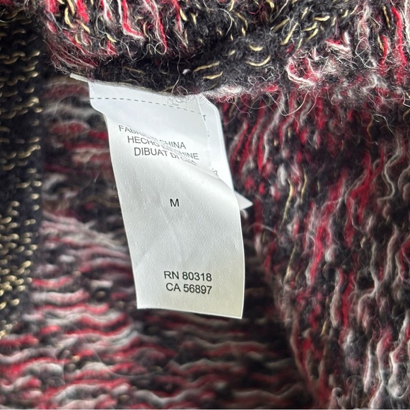 Lucky Brand Multicolor Cowl Neck Long Cozy Tunic Wool Sweater with Front Pockets - Picture 9 of 9